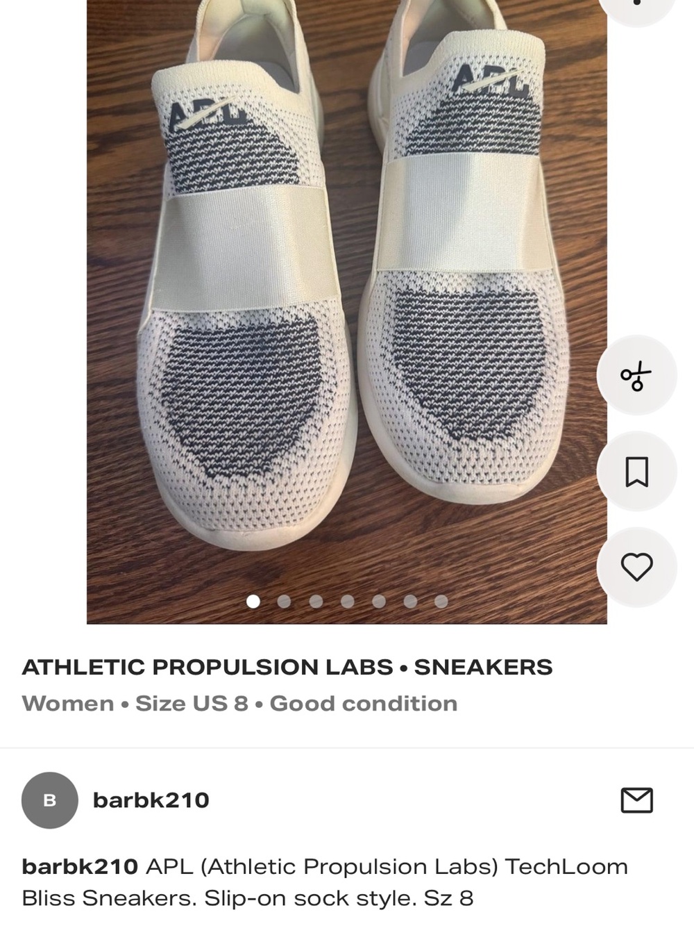 APL TechLoom Bliss Women’s Slip-On Sneakers - White/Gray